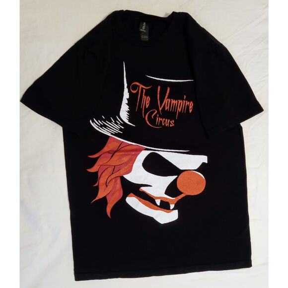 The Vampire Circus Horror Graphic T-Shirt Gothic Dark Streetwear Clown Tee SZ S - Picture 2 of 6